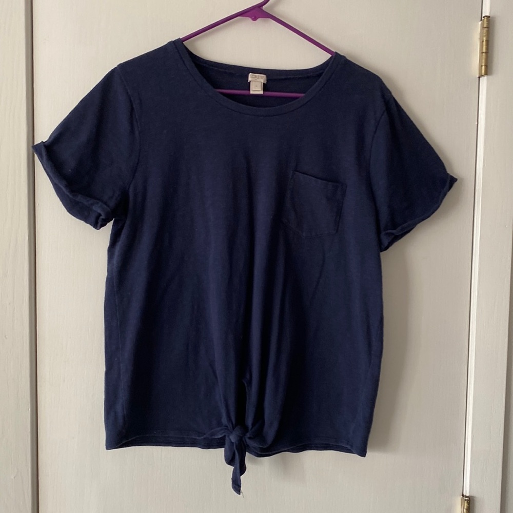 Jcrew factory navy tie waist tshirt